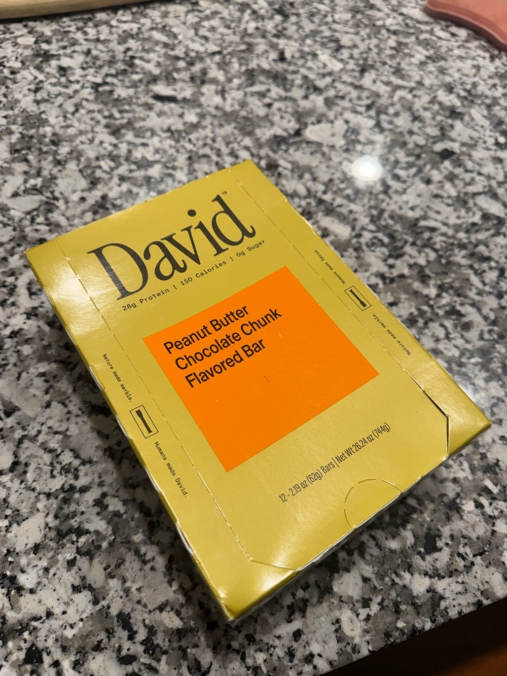 David Peanut Butter Chocolate Chunk Bar Box